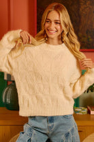 Checkerboard Drop Shoulder Sweater