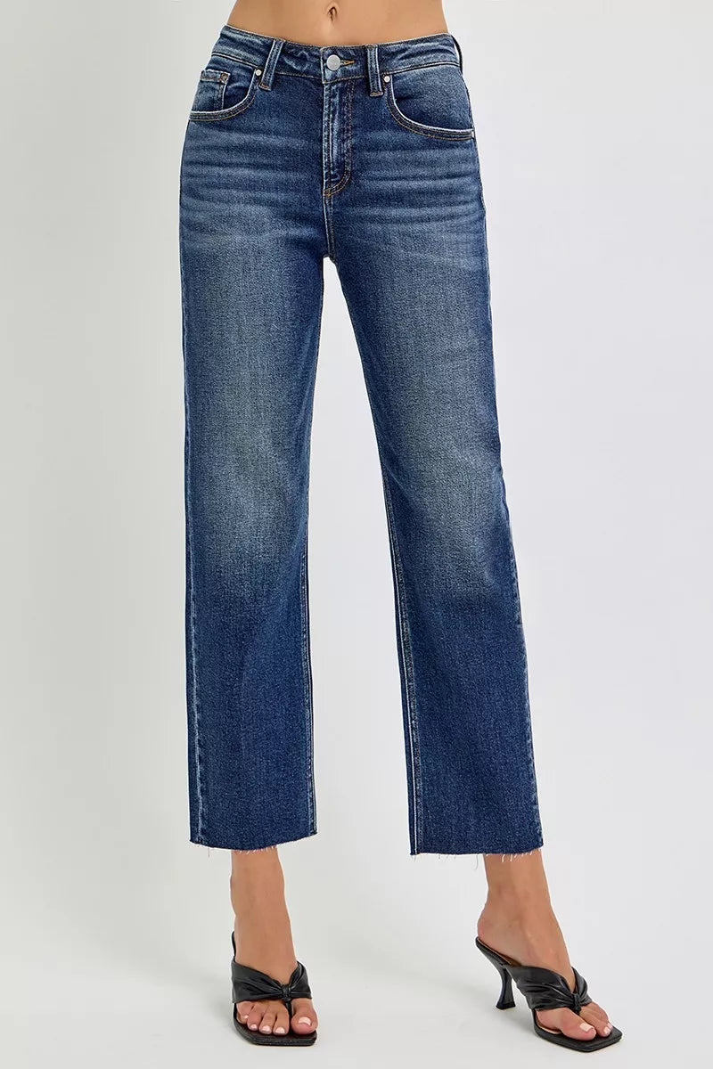 High Rise Slim Barrel Jeans
