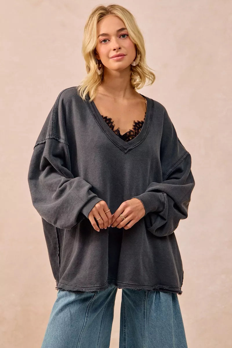 French Terry Oversized Sweatshirt