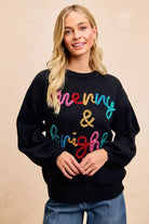 Tinsel Lettering Christmas Sweater