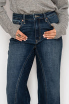 HYBRID STRETCH RIPPED RELAXED FLARE JEANS