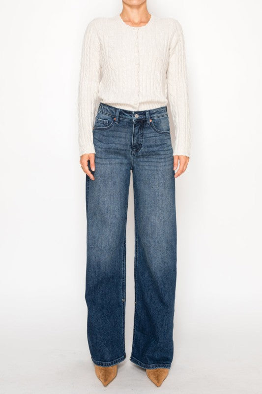 High Rise Tummy Control A-Wide Jeans