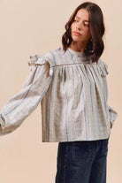 Floral Print Ruffled Blouse