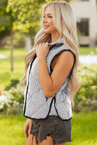 Snap Button Collared Vest