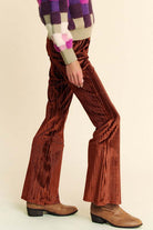 Elastic Waist Knit Flare Pants