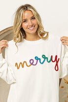 Merry Tinsel Lettering Sweatshirt