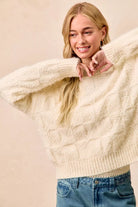 Checkerboard Drop Shoulder Sweater