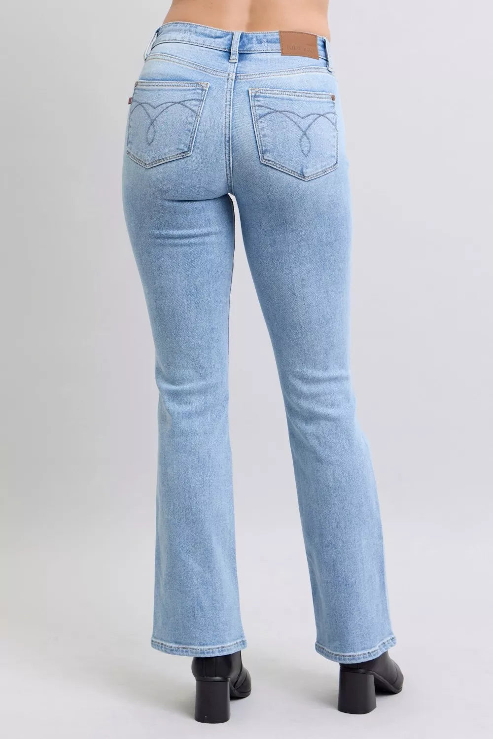 Mid Rise Thermal Bootcut Jeans
