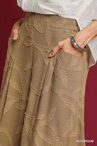 Jacquard Wide-Leg Pants