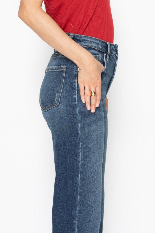 Tummy Control High Rise Straight Jeans