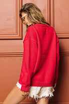 BiBi Sequin Star Tinsel Christmas Sweater