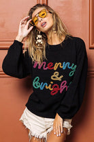 Tinsel Lettering Christmas Sweater
