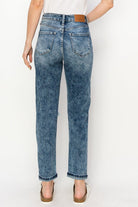 High Rise Stretch Distressed Mom Jeans