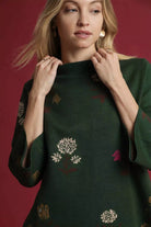 Floral Knit Top with Wide Sleeves