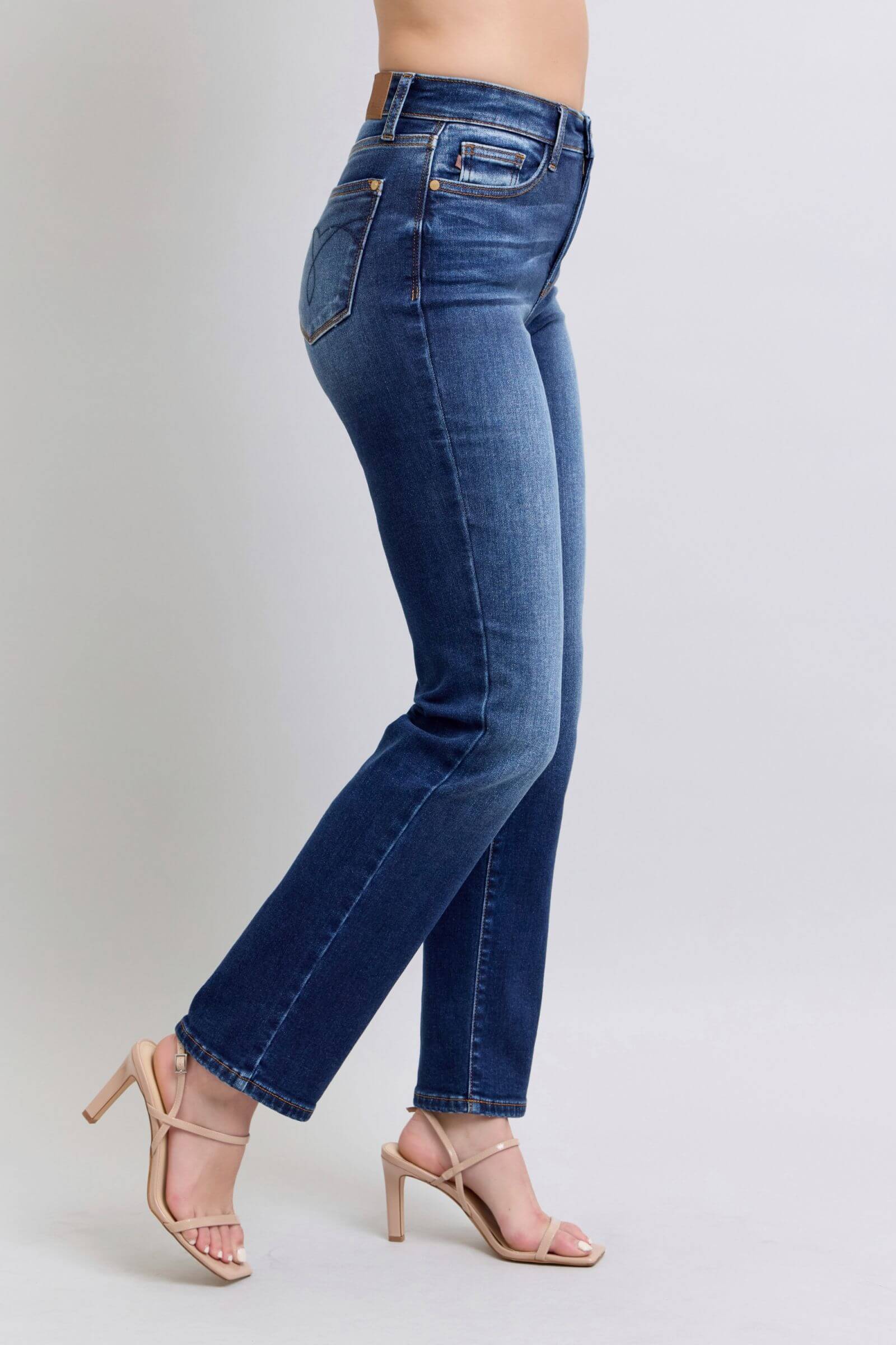 Washed Straight Leg Jeans
