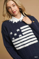 Distressed American Flag Sweater