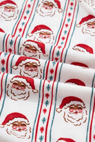 Christmas Santa Claus Ruffle Trim Pajama Set