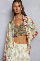 Floral Print Button Down hirt