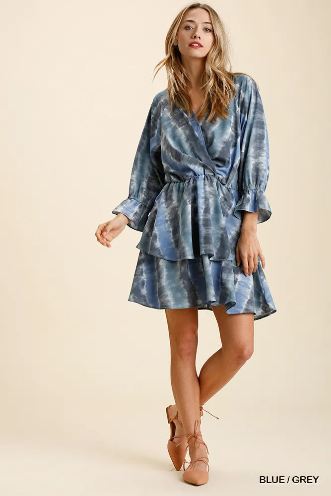 Tie Dye Layered Mini Dress