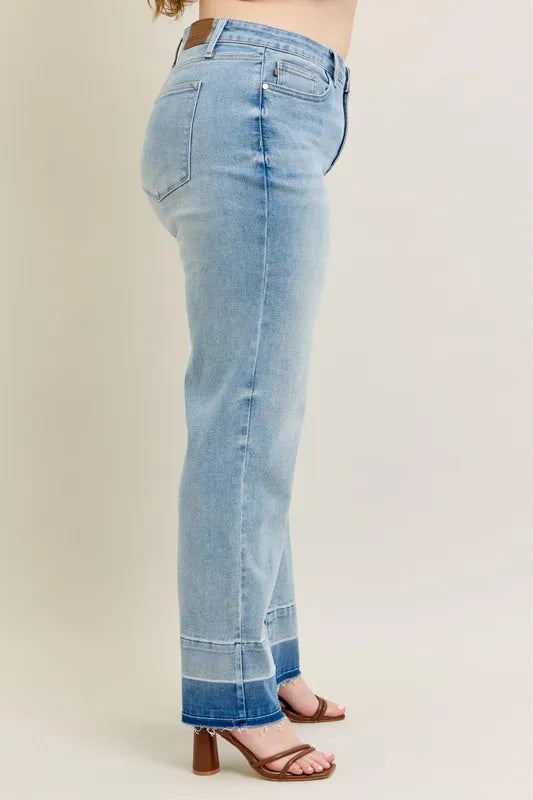 Release Hem Wide Leg Jeans