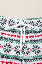 Christmas SLEIGH Top and Snowflake Shorts Set