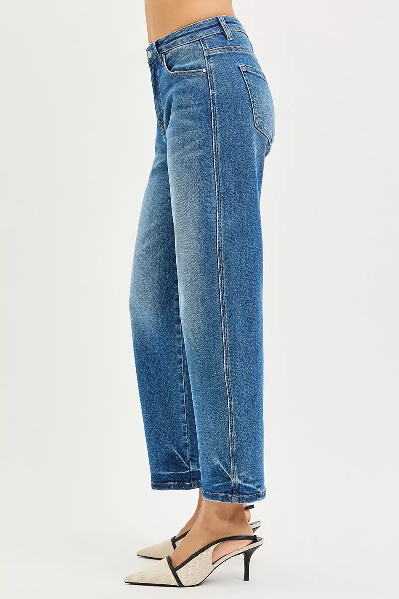 Slouchy Cropped Barrel Jeans