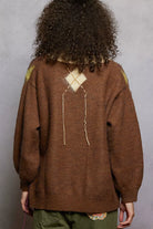 Argyle Pattern Mohair Sweater