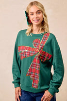 Plaid Christmas Fleece Pullover