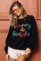 Tinsel Lettering Christmas Sweater