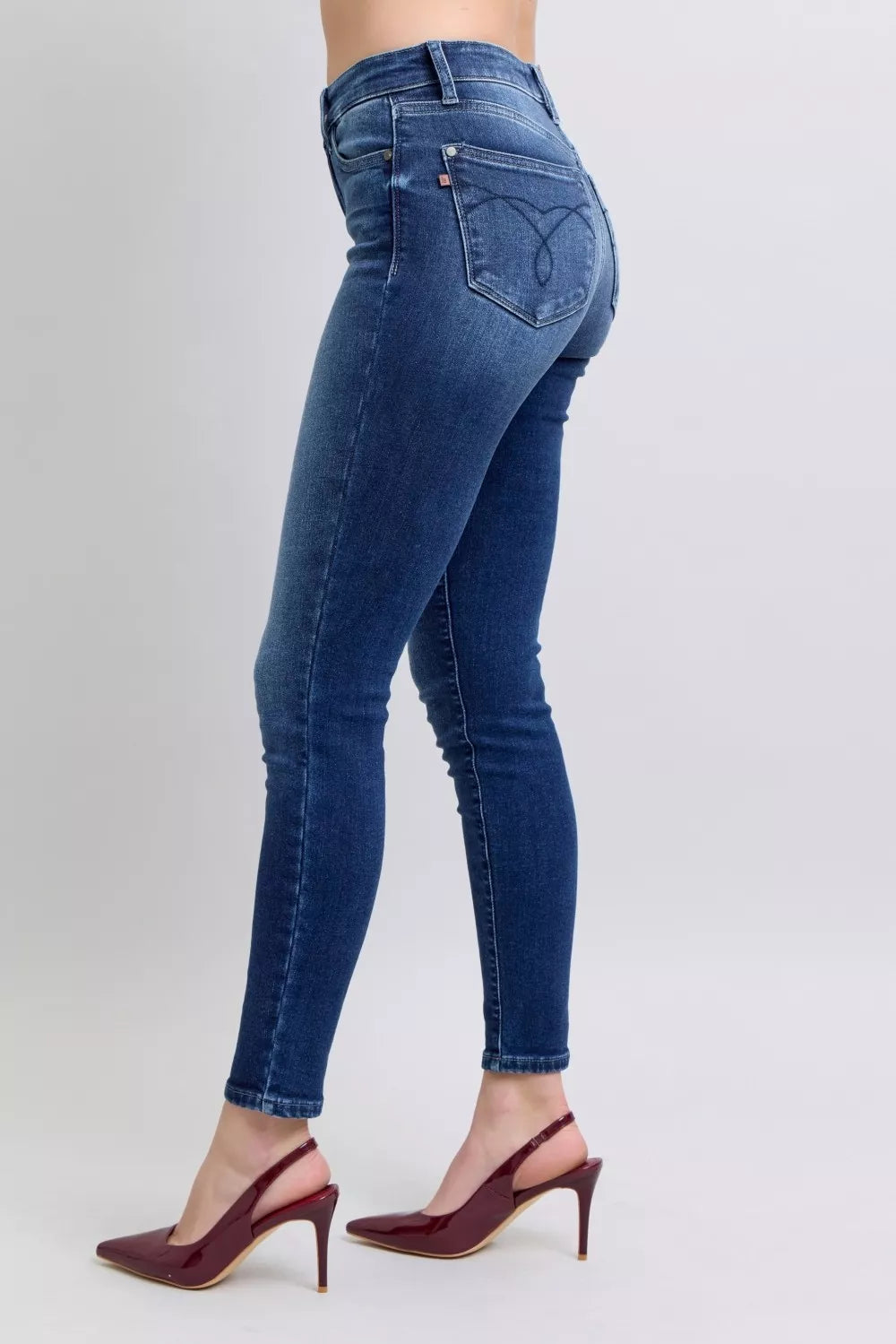Washed Thermal Skinny Jeans