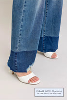 Raw Hem High Waist Column Straight Jeans