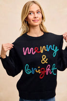 Tinsel Lettering Christmas Sweater