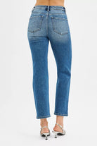 Tummy Control High Rise Crop Straight Jeans