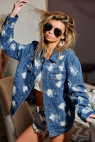Washed Tie Dye Denim Jacket