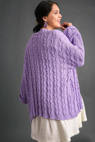 Cable Knit Open Front Cardigan