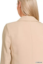 Woven Long Sleeve Blazer With Lining