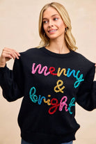 Tinsel Lettering Christmas Sweater