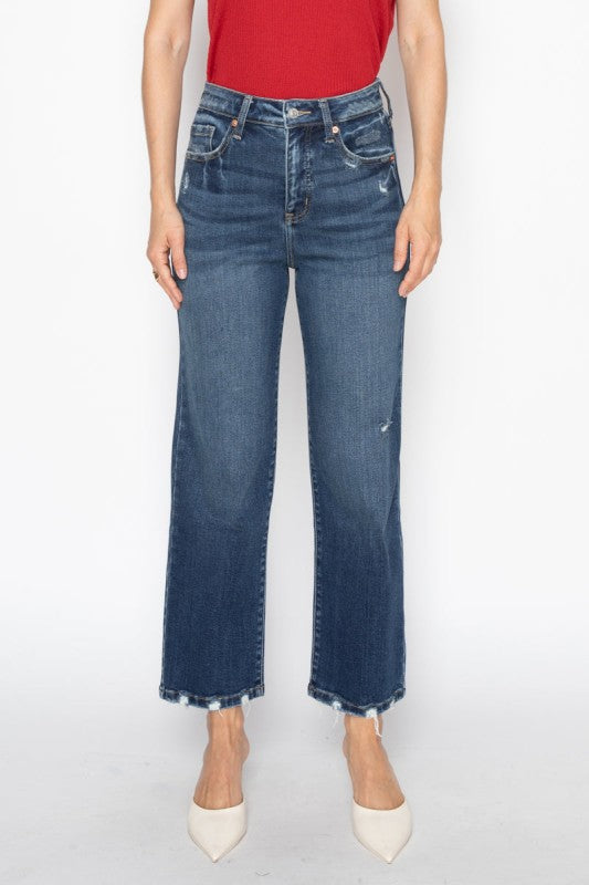 Tummy Control High Rise Straight Jeans