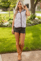 Snap Button Collared Vest