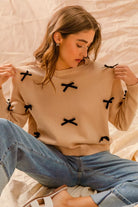 Ribbon Bow Applique Sweater