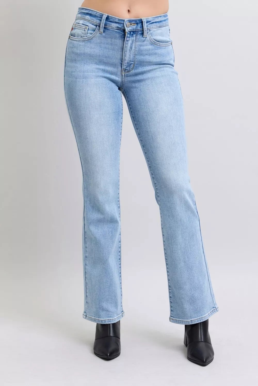 Mid Rise Thermal Bootcut Jeans