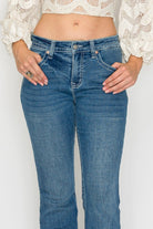 High Rise Tummy Control Slim Flare Jeans
