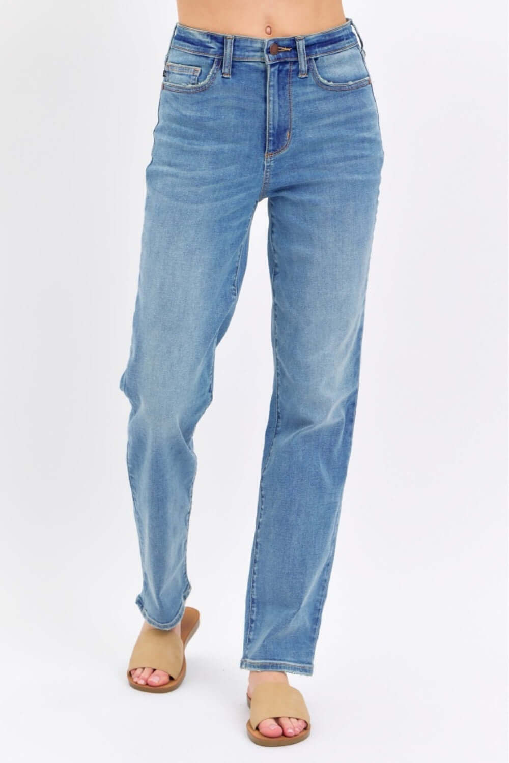 High Waist Straight Jeans