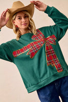Plaid Christmas Fleece Pullover