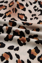 Leopard Colorblock Stripe Edge Pajama Set