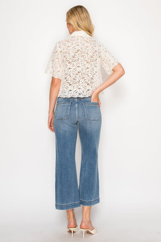 High Rise Crop Palazzo Tummy Control