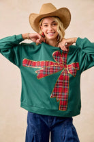 Plaid Christmas Fleece Pullover