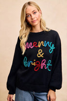 Tinsel Lettering Christmas Sweater