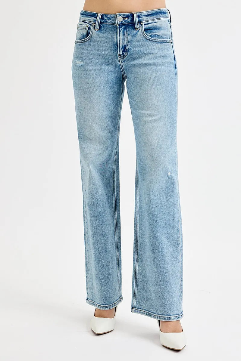Low Rise Ankle Boyfriend Distressed Jeans