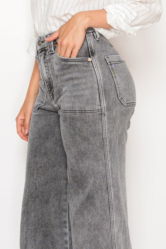 High Rise Palazzo Jeans